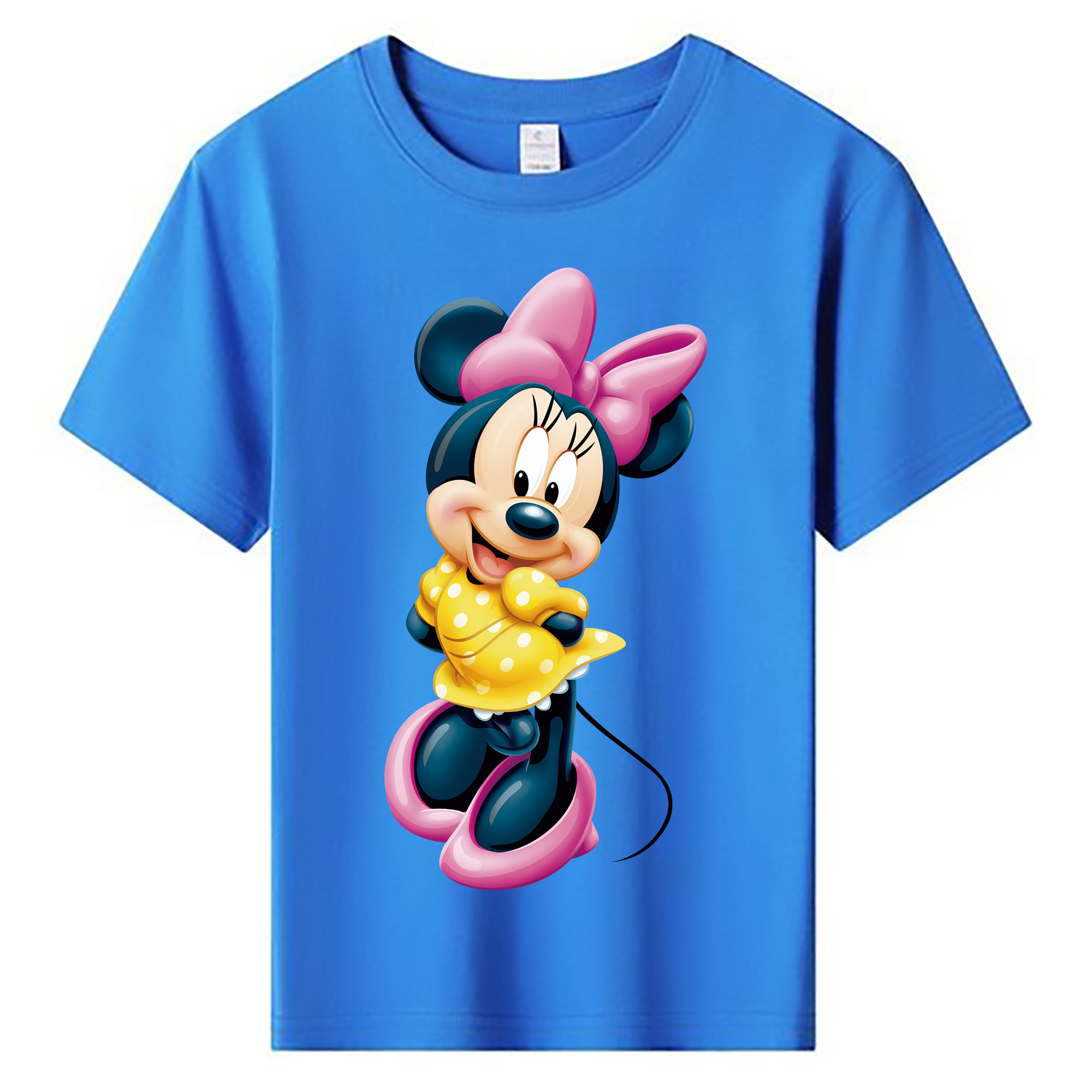（画像用） ミッキーマウス Mickey Mouse 綿100％キッズTシャツ（フロントプリント）